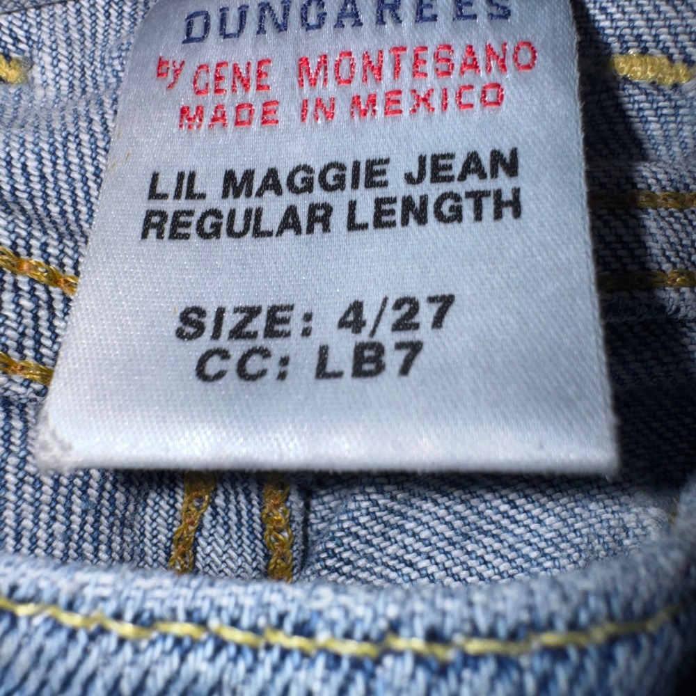 Lucky Brand Lil Maggie Jeans 4/27 Blue Flare Low Rise Button Fly Z0C5010 - Picture 6 of 14